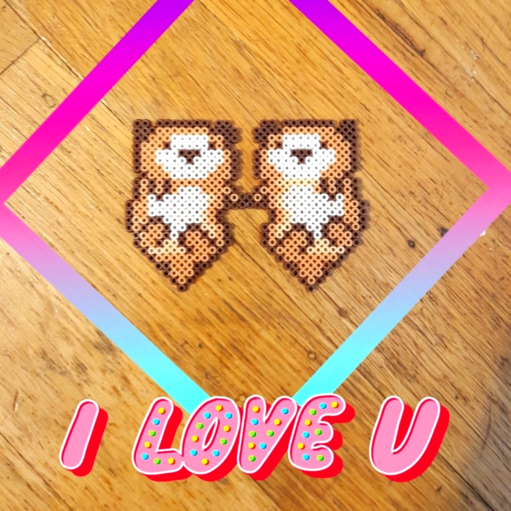 Otter Sprites Holding Hands